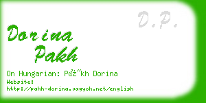 dorina pakh business card